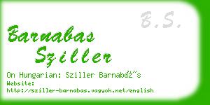 barnabas sziller business card